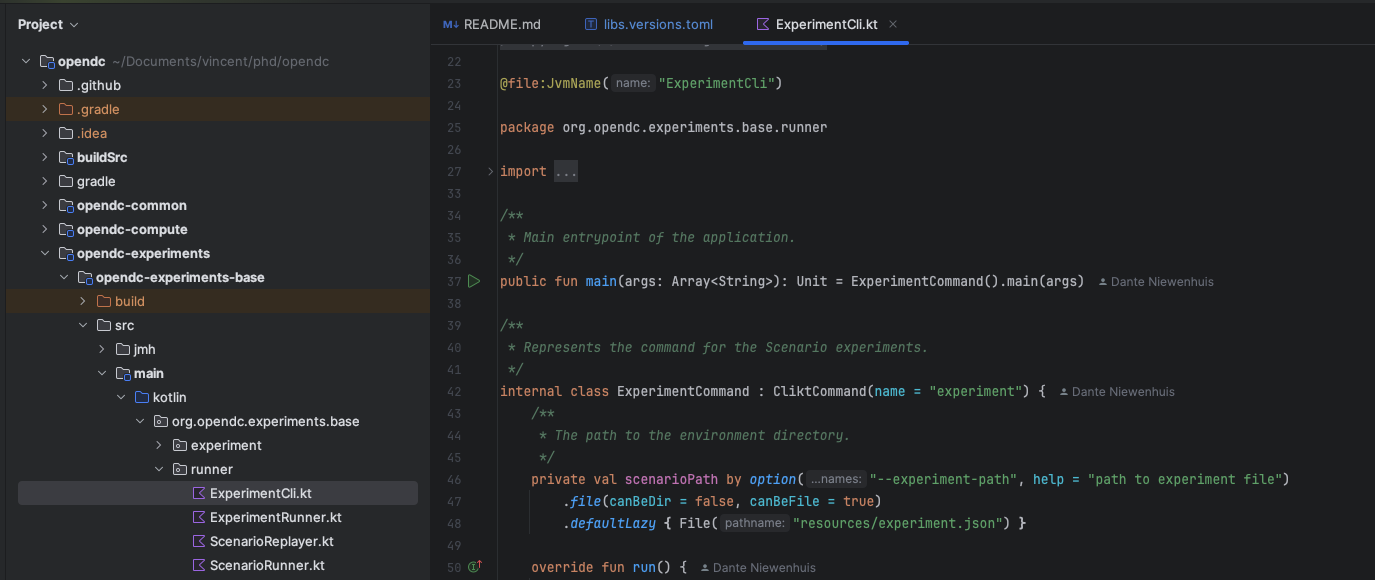 Intellij Experimentcli