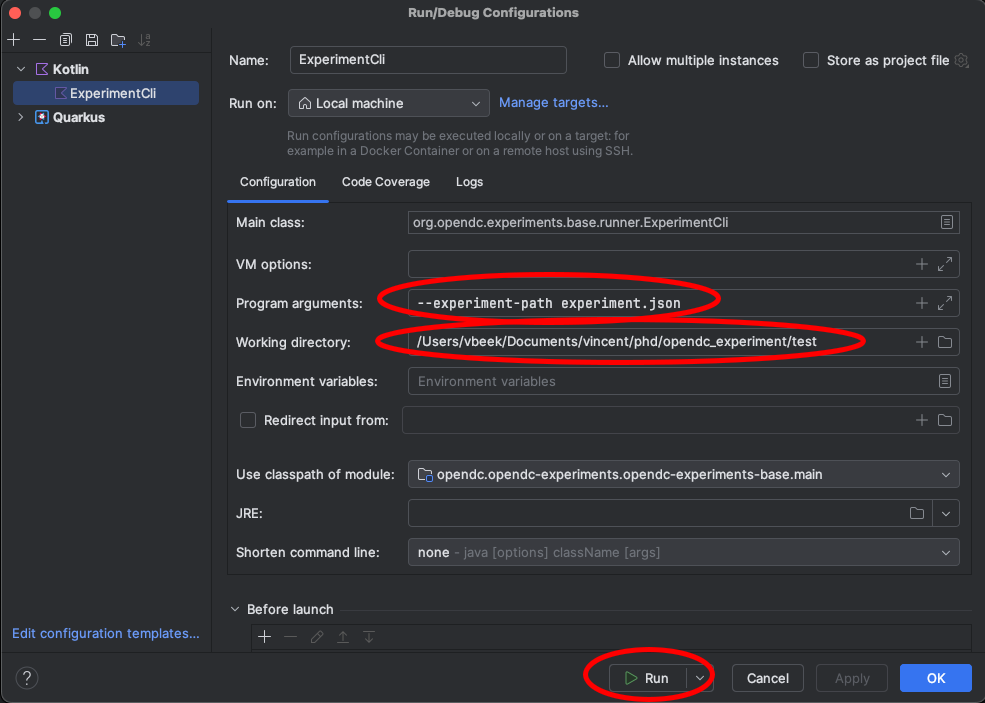 Intellij Edit The Run Config
