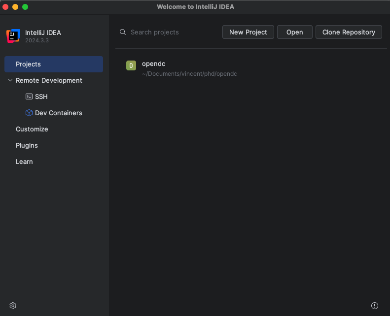 Intellij Open Project